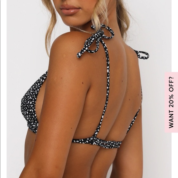 White Fox Boutique Black Speckle Bikini - Picture 5 of 7